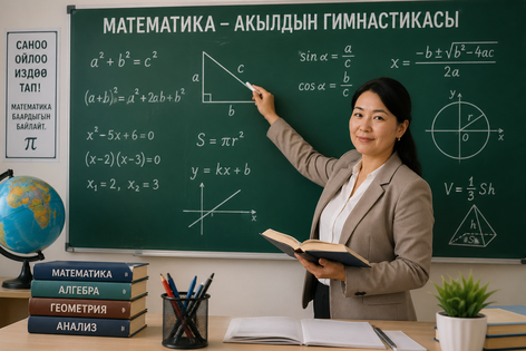 Математика мугалимдеринин 100% дын ордуна 60% га көтөрүлгөн айлыгы