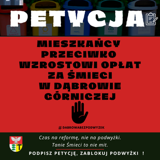 Petycja Przeciwko Wzrostowi Opłat za Śmieci w Dąbrowie Górniczej